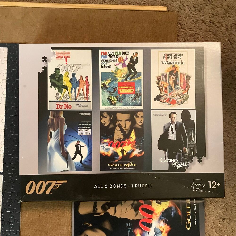 Top Puzzles James Bond Actor Debut 1000 Piece Jigsaw Puzzle Game W/Poster